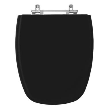 Imagem de Assento Sanitário Poliester Monte Carlo Preto Para Vaso Deca