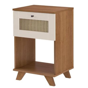 Imagem de Mesa De Apoio 1 Gaveta 64 Cm 4673 Cinamomo Off White Arly