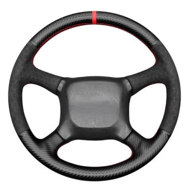 Imagem de MEWANT Capa de volante costurada à mão para Chevrolet Silverado 1500 1999-2002/Silverado 2500 1999-2002/Silverado 3500 2001-2002/Astro/Blazer/C/K 1500 Series/Kodiak/S10/Suburban/Tahoe