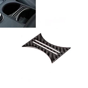 Imagem de SHIFENG Para Mercedes Benz CLA GLA A Class W176 C117 X156 2013-2018 Real Fibra de Carbono Interior Porta-copos Acabamento da Moldura