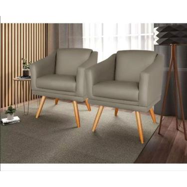 Imagem de Kit 02 Poltronas Decorativas Para Consultorio De Psicologia Recepção s