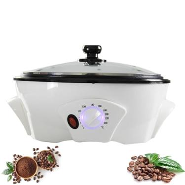 Imagem de Torrador de grãos de café pequeno, torrador de café elétrico de 1200 W, ajuste de temperatura de 0 a 240 ℃, torrador de café de 500 g para torrar grãos de café
