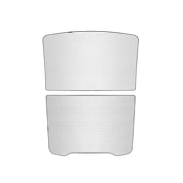 Imagem de Para Tesla Model Y Juniper 2025 Nova Atualização Fivela de Pano de Gelo Toldos Sol Telhado Guarda-Sol Frente Traseira Teto Solar Skylight Acessórios (cor Original)