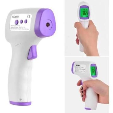 Imagem de Termômetro Digital Laser Infravermelho Medidor Febre Testa - Geral