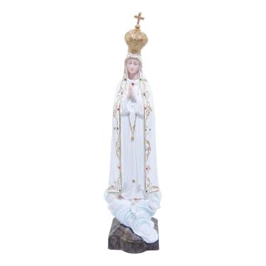 Imagem de Imagem Resina Nossa Senhora De Fátima Branca Grande 48cm 