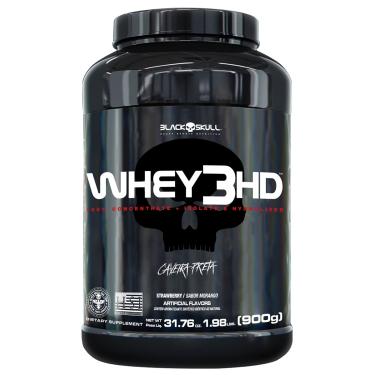 Imagem de Whey 3HD (WPC, WPI E WPH) - 900g - Black Skull Whey 3 HD Morango 900g