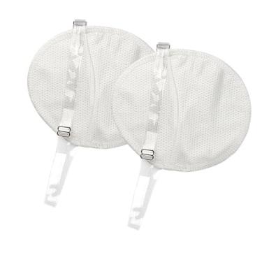 Imagem de Kokiya Protetor de axila 2 peças, lavável, invisível, reutilizável, para homens e mulheres, respirável, absorvente de suor nas axilas, Branco