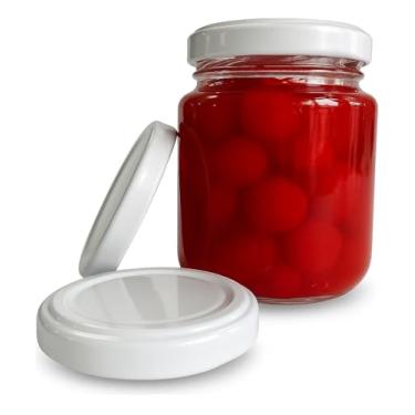 Imagem de Kit Com 24 Potes Vidro Nadir Figueiredo Belém 240ml Tampa E Lacre (Branco)