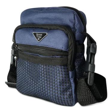 Imagem de Shoulder Bag Pequena Street Trap Azul Mini Pochete Transversal