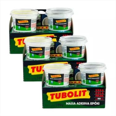 Imagem de Massa Adesiva Epóxi tubolit 300g - 3 unidades