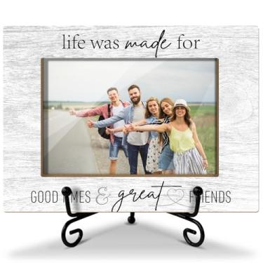 Imagem de Moldura cinza Great Friends, porta-retratos da amizade, presentes de amizade para amigos, porta-retrato de amigos 10 x 15 / 71 cm