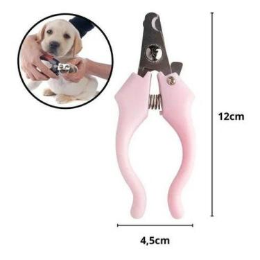 Imagem de Cortador De Unha Pet Para Cães E Gatos 12cm Rosa Fluffie