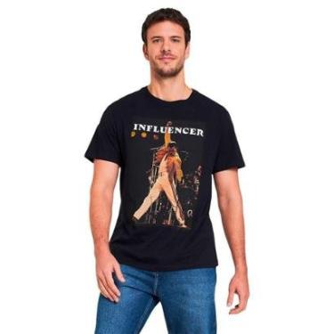 Imagem de Camiseta Reserva Estampada "Influencer" Masculina - PRETO - G-Unissex