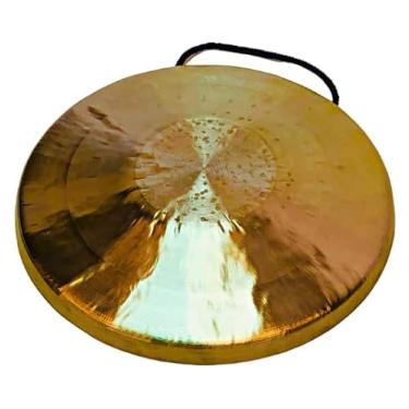 Imagem de The Gong Shop Gong chinês feito à mão – lavagem rica e tons de ressonância profunda para meditação, cura de som, ioga ou decoração de casa (30,5 cm Opera Gong Fong com martelo)