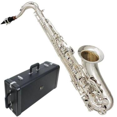 Imagem de Saxofone Tenor Profissional Eagle Stx 513S Prateado Completo