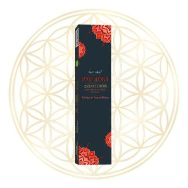 Imagem de Incenso Goloka Indiano Vareta Linha BLACK, Pau Rosa