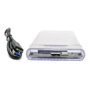 Imagem de Gaveta Case Hd Externo Transparente Sata 2.5 Usb 3.0 6Gbps