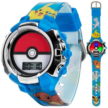 Imagem de Accutime Relógio infantil Pokemon digital LCD de quartzo para crianças, meninos, meninas e adultos de todas as idades, Pokeball azul, Relógio digital de quartzo Pokémon