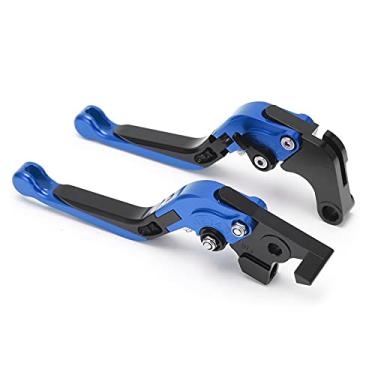 Imagem de ZJchao Alavanca de Embreagem, Alavanca de Freio de Bicicleta de Freio de de Motocicleta de Alumínio Embreagem do para 700 2019-2021 para MT-10/FZ-10 16-2021 (Azul)