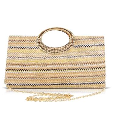 Imagem de QTKJ Bolsa de praia de palha para mulheres, sacola, bolsa para férias, viagens, uso diário (estilos 436