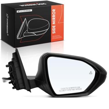 Imagem de A-Premium Espelho retrovisor elétrico lateral do passageiro - compatível com Hyundai Tucson 2022-2024 - Espelho retrovisor externo preto dobrável manual não aquecido com seta e detecção de ponto cego