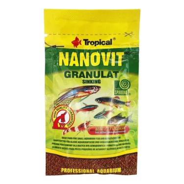 Imagem de Ração Tropical Nanovit Granulat 10g (sachet) Peixes Pequenos