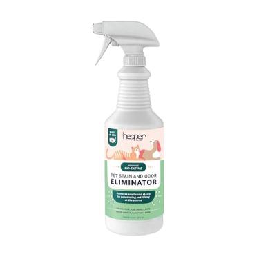 Imagem de Hepper Advanced Bio-Enzyme Pet Stain & Odor Eliminator Spray - Smell, Stain & Urine Remover for Cats, Dogs & Other Animals - 32oz Spray Safe for the Home - For Use on Couches, Carpets, Litter Boxes, Beds, etc.