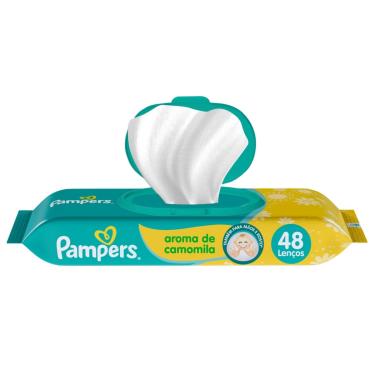 Imagem de Lenços Umedecidos Pampers Aroma de Camomila 48 Unidades