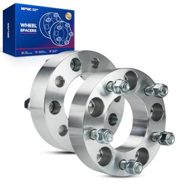 Imagem de KAX Espaçadores de roda 5x5, adaptadores de roda de 3,8 cm para Grand Cherokee C1500 Tahoe Yukon Expres Suburban, furo do cubo de 87,1 mm com passo de rosca M14 x 1,5, 2 peças