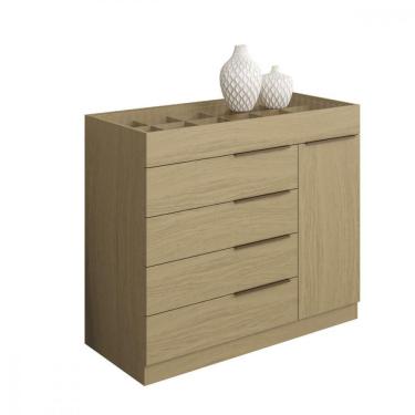 Imagem de Cômoda Aramóveis 1 Porta 5 Gavetas Com Porta Joia Atacama