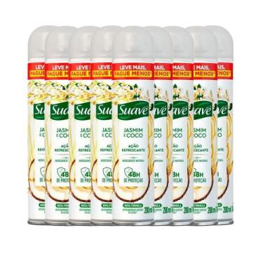Imagem de Kit Desodorante Aerosol Suave Jasmim E Coco 200ml - 9 Unidades