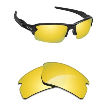 Imagem de Alphax Lentes de reposição espelhadas em ouro 24K não polarizadas para óculos de sol Oakley Flak 2.0 OO9295