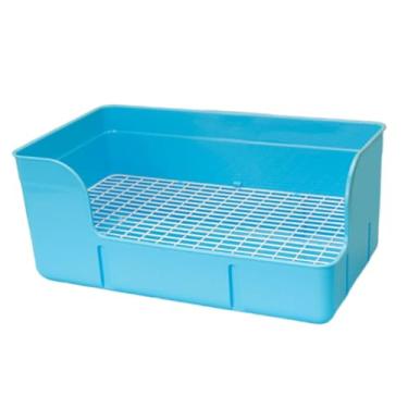 Imagem de Ｂｅｓｇａ Caixa de areia para de estimação, bandeja para mictório de, suprimentos para banheiro de animais, caixa de banheiro retangular de canto, Azul
