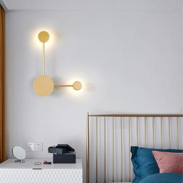 Imagem de GZZBMY Arandelas de parede modernas de LED de metal acrílico para iluminação de parede luminárias de parede nórdicas minimalistas para sala de estar interna quarto corredor decoração de escritório