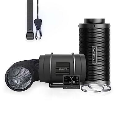 Imagem de AC Infinity Air Filtration PRO Kit 8”, CLOUDLINE Inline Fan with Controller 69, Carbon Filter Ducting Combo, Cooling and Ventilation System for Grow Tents, Hydroponics, Indoor Gardening