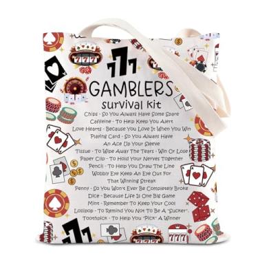 Imagem de TGBJE Bolsa de ombro Gambler Gift Gambling Gift Playing Cards Lover Gift Casino Gamble Lucky Dice Inspired Shoulder Bag (Bolsa Gambler)