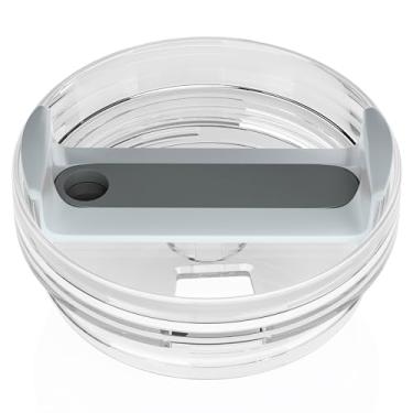 Imagem de CeleVista Substituição de tampa de copo de 1,134 g, tampas de copo adequadas para Stanley Quencher, sem palha, capas de substituição para acessórios Stanley Cup (cinza)