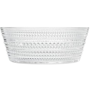 Imagem de Khen Hobnail Tigela de vidro à milanesa borossilicato transparente para exibição de frutas, salada ou centro de mesa, prato redondo de 25 cm de estilo vintage, ideal para mesa de jantar, mesa de café