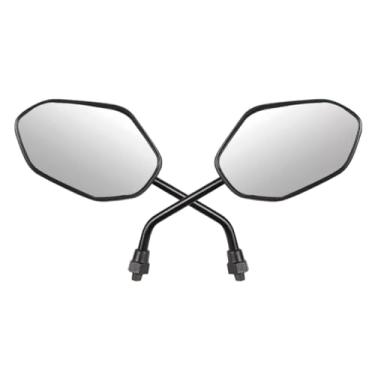 Imagem de Retrovisor Moto Par Retrovisor Rosca Lente Plana Anti Reflexo
