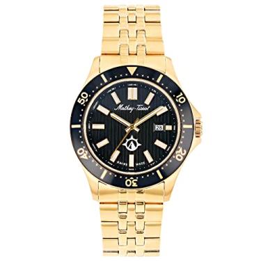 Imagem de Mathey-Tissot Relógio masculino Expedition MTWG7001108 de quartzo suíço, Dourado, 22MM, Mathey Tissot Expedition Collection Relógio com três ponteiros
