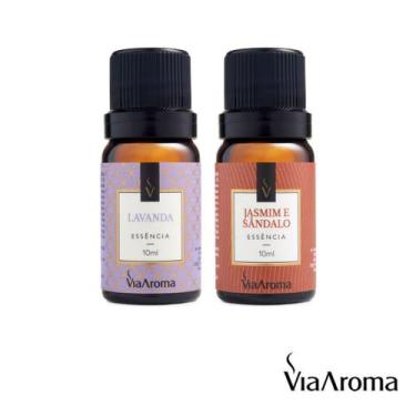 Imagem de Kit 2 Essencias Via Aroma Lavanda E Jasmim e Sandalo Para Aromatizador