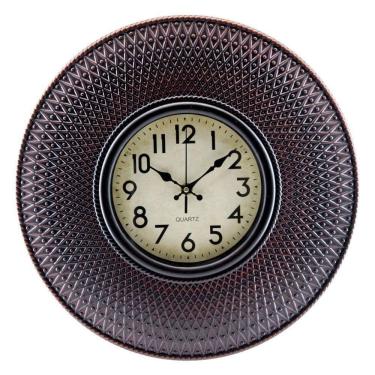 Imagem de Relógio De Parede Decorativo Clássico 40cm Cobre