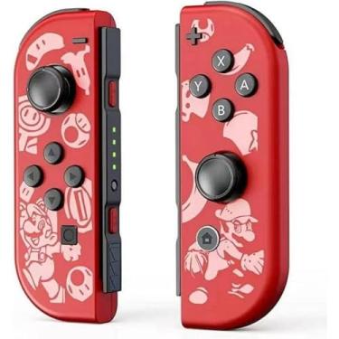 Imagem de Controle Joystick Sem Fio N Switch Joy-con (l)/(r) Sem a Alça do Joy-Con. (Vermelho mario)