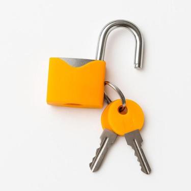 Imagem de 2 Cadeados Coloridos 20mm com Chaves  Proteção Segura para Armários e 