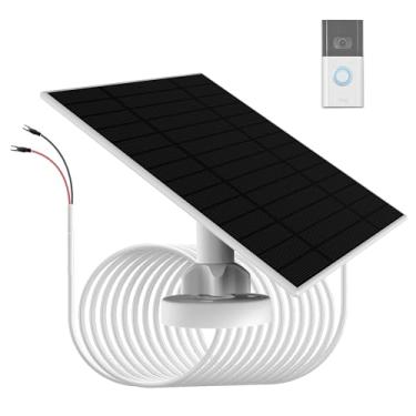Imagem de LIFEMOI Painel Solar De 6 W Para Carregamento Bateria Campainha, Ip66, Compatível Com Ring Video 3/4/3 Plus, Plus/Pro Camera, Cabo 4 M, Fácil Instalação