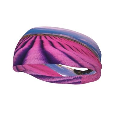 Imagem de Bandanas de corrida para homens e mulheres, faixas de suor esportivas com absorção de umidade, lenço de cabeça atlético, faixa de cabelo elástica para tênis, basquete, corrida