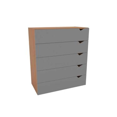 Imagem de Cômoda De Quarto Porto C- 5 Gavetas Freijo-cinza - Politorno