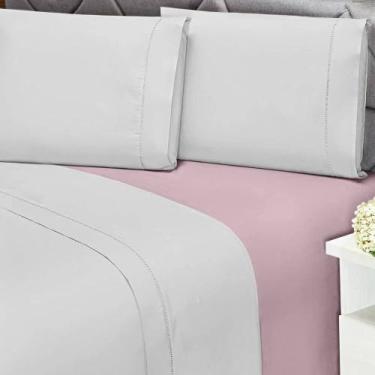 Imagem de Lençol Casal com elástico 180 fios 100% Algodão Premier - Andreza - An