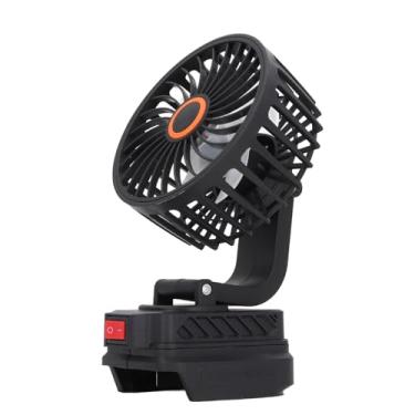 Imagem de Zhjvihx Ventilador Operado por Bateria, Forte 360 Graus Oscilando 4 Polegadas Motor Escovado de Ventilador Externo de 4 Polegadas para Baterias LXT 400