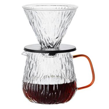 Imagem de Unbreakable - Cafeteira de 650 ml, gotejador de vidro borossilicato resistente ao calor com suporte de filtro, cafeteira manual sem BPA para uso doméstico e no escritório